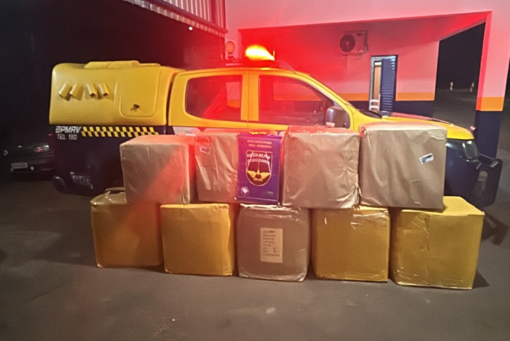 BPMRv apreende mercadoria estrangeira despachada em �nibus na MS-134