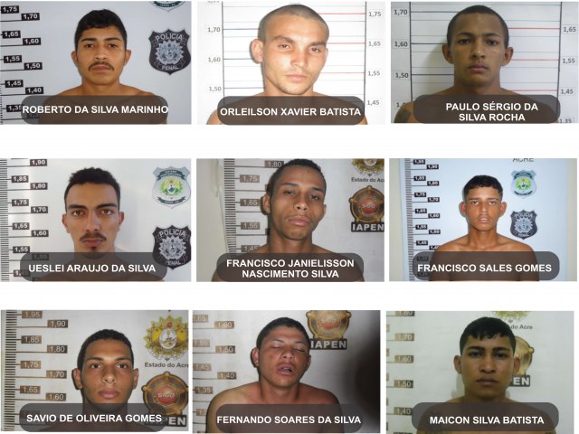 Urgente: Polcia Penal revela as imagens e os nomes dos fugitivos do presdio Manoel Nery, em Cruzeiro do Sul