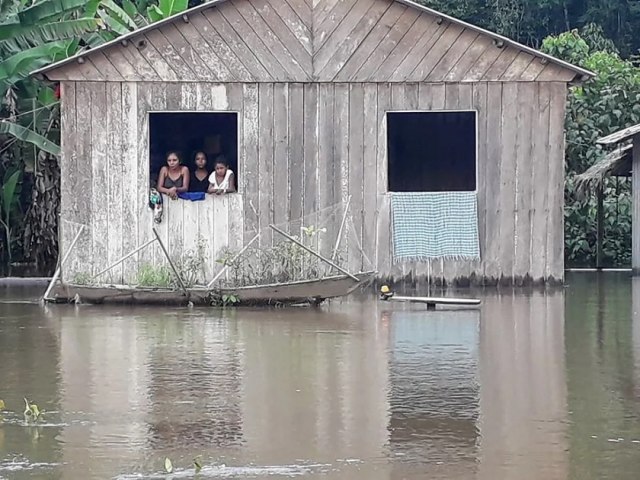 Isaac declara situao de emergncia e diz que mais de 800 famlias foram afetados com a cheia dos rios