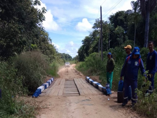 Deracre reconstri ponte no Ramal Mariana 1, em Rodrigues Alves