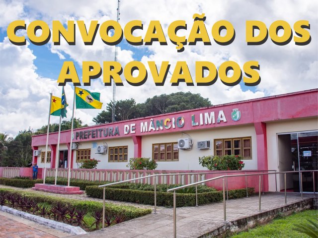 Prefeitura de Mncio Lima faz nova convocao de aprovados  no ltimo concurso pblico