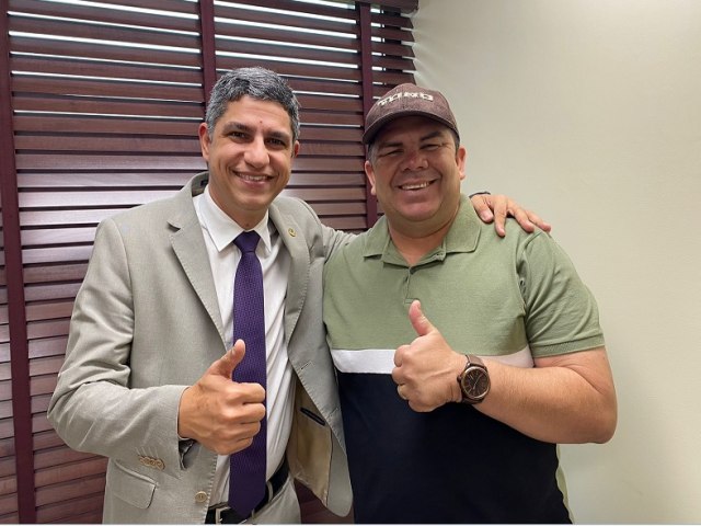 Jean Almeida consegue meio milho com deputado Calegrio para investir no esporte, sade e infraestrutura de Mncio Lima