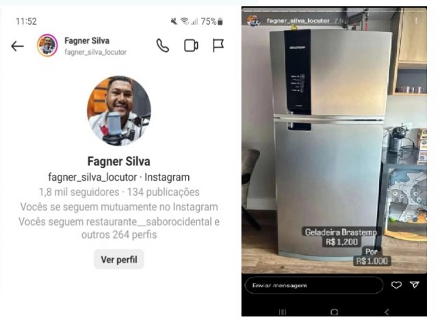 Criminosos invadem conta do Instagram de radialista de Mncio Lima e tentam aplicar golpes em seguidores