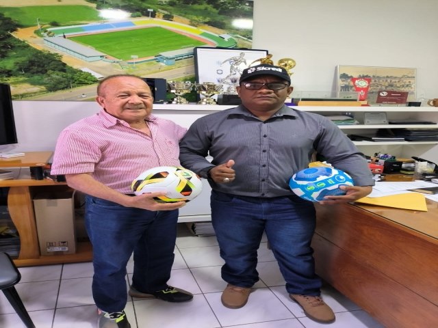 Marazona visita presidente da Federao de Futebol do Acre em busca de apoio para o esporte em Mncio Lima