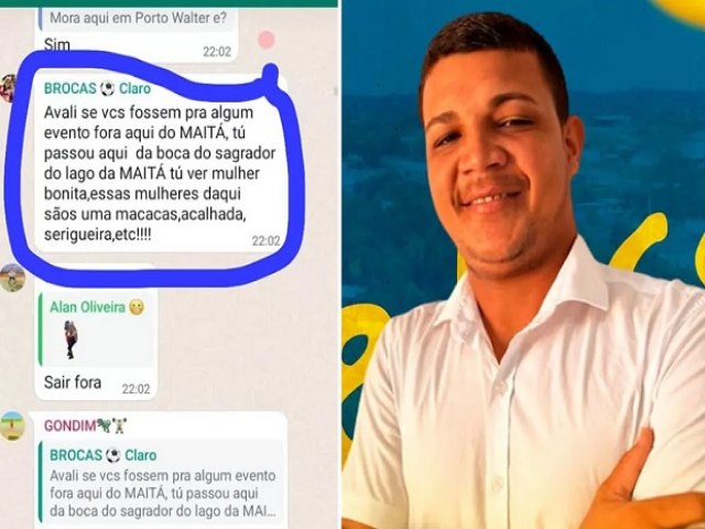 Candidato a conselheiro que chamou mulheres de macacas renuncia e diz que foi ameaado 