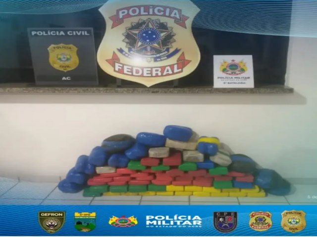 Polcia Civil integra operao que apreendeu mais de 70 quilos de drogas no Vale do Juru