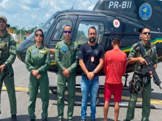 Acusado de tentar matar indgena  capturado de helicptero pela polcia em aldeia