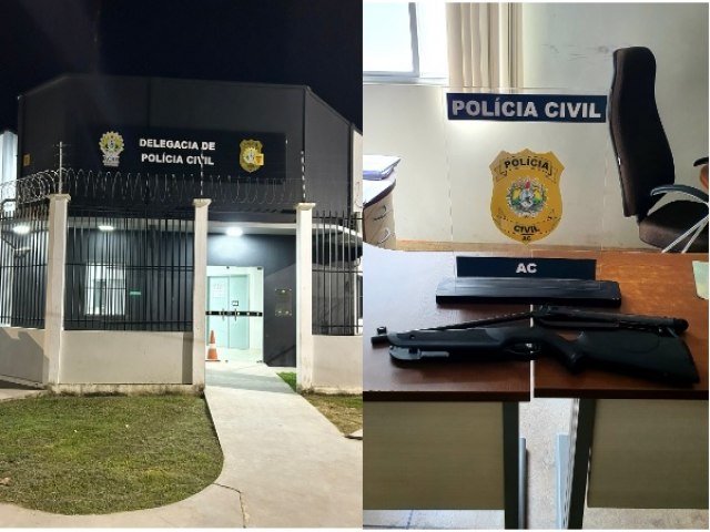 Homem  preso pela Polcia Civil com arma de fogo adulterada no interior do Acre