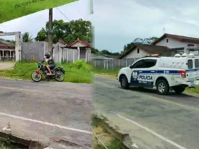 Homem  perseguido pela polcia ao empinar motocicleta no Juru