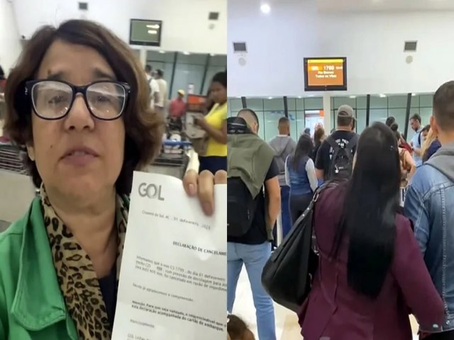 Voo  cancelado e passageiros cobram refeio e remarcao da Gol