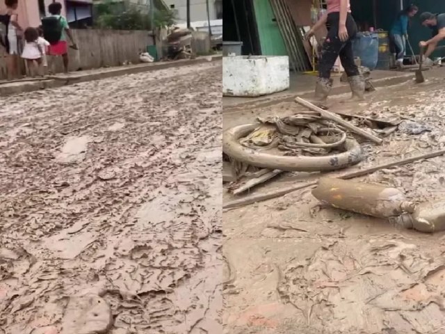 Aps enchente que inundou 80% da cidade, nvel de rio reduz e moradores de Jordo comeam a voltar para casa