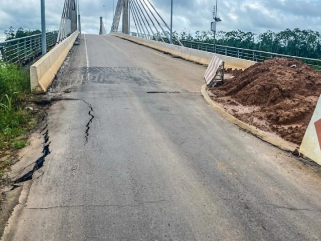 Cabeceira da ponte do rio Tarauac volta a ceder e ameaa isolamento do Juru