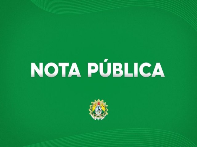 Nota Pblica sobre acidente areo no interior do estado do Acre