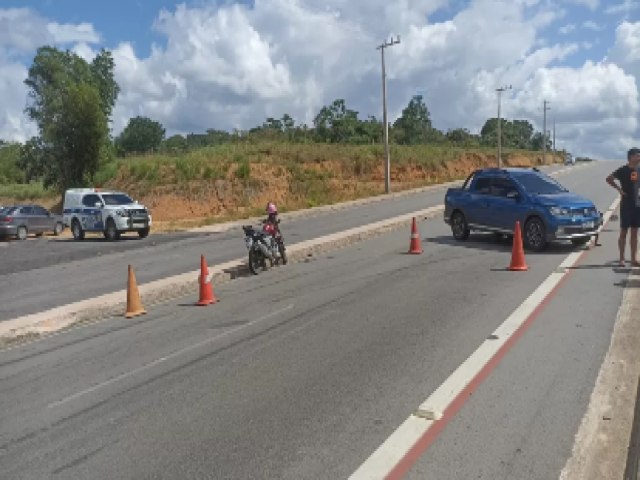 Acidente de trnsito em frente o Igarap Preto deixa uma vtima ferida