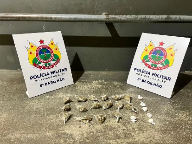 Polcia Militar apreende drogas no bairro Lagoa em Cruzeiro do Sul