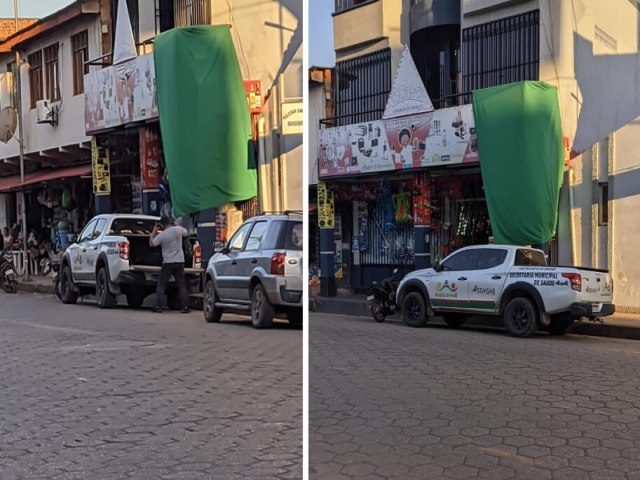 Servidor da Sade de Assis Brasil  flagrado com carro oficial em Cobija, na Bolvia