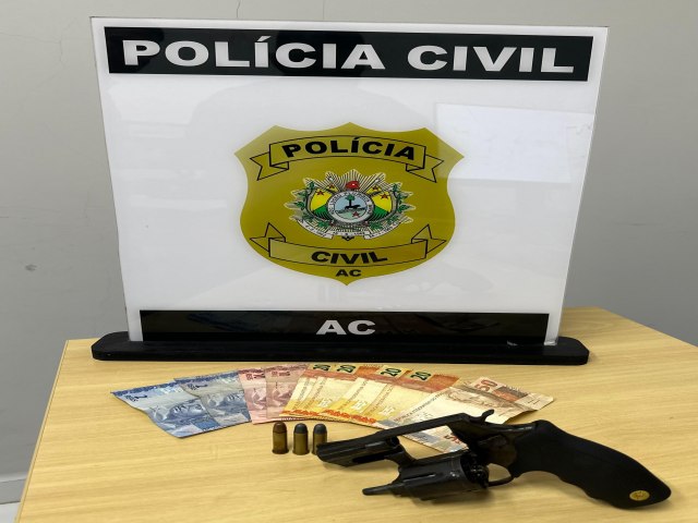 Polcia Civil do Acre prende homem com drogas, arma e munies