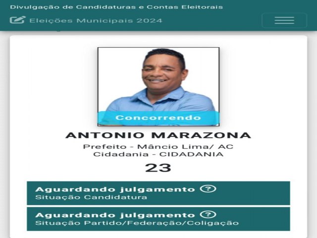 Marazona registra candidatura a prefeito e complica situao de Armando 