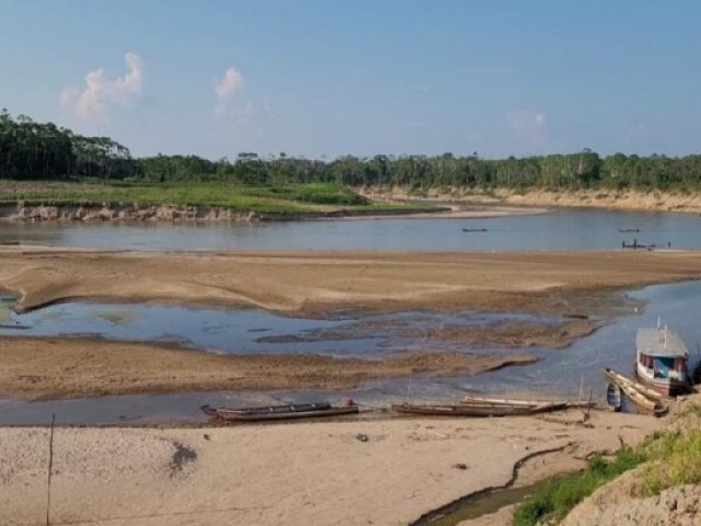 Em Marechal Thaumaturgo, Rio Juru se encontra abaixo da cota de alerta mximo