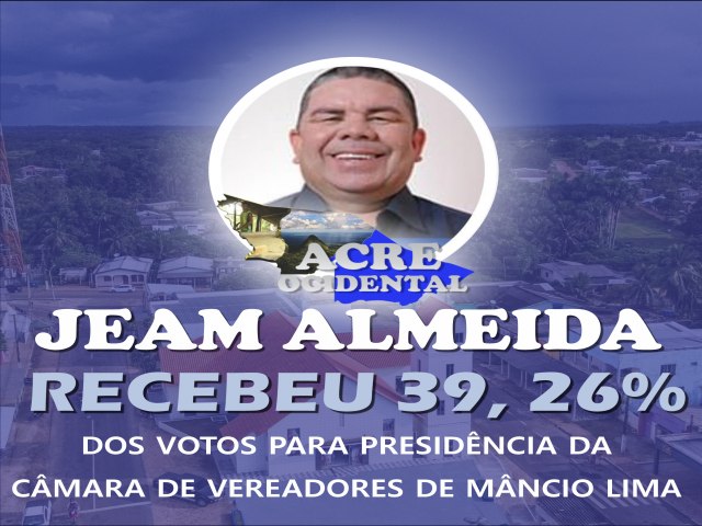 Jean Almeida lidera preferncia popular para presidncia da Cmara de Vereadores de Mncio Lima, aponta enquete