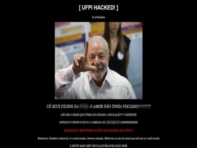 Site oficial da UFPI sofre invaso hacker na manh desta quarta-feira (08)