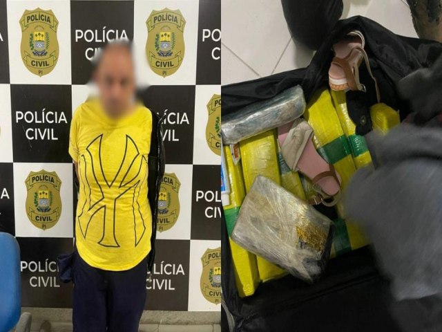 Em Floriano, Homem  Preso carregando mais de 12kg de droga dentro de nibus