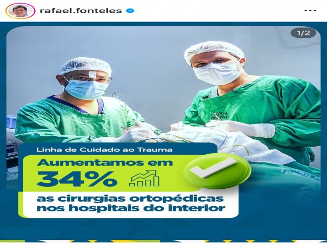 Governador Rafael Fonteles Comemora a Realizao de Mais de Cinco Mil Cirurgias Ortopdicas no Piau 
