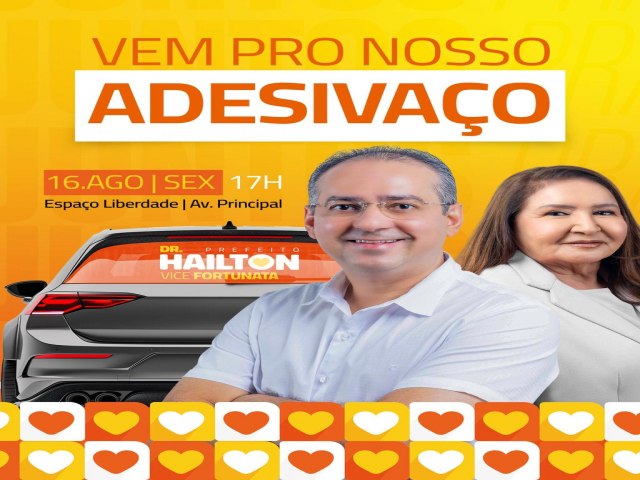 Mega adesivao de Dr. Hailton acontece hoje em Oeiras