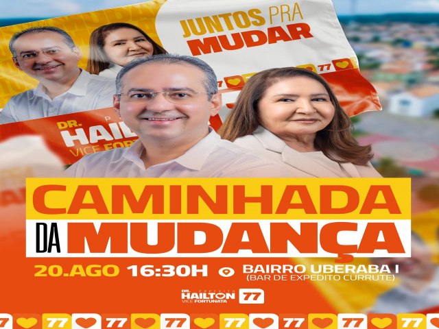 Dr. Hailton realiza sua primeira grande caminhada hoje, em Oeiras