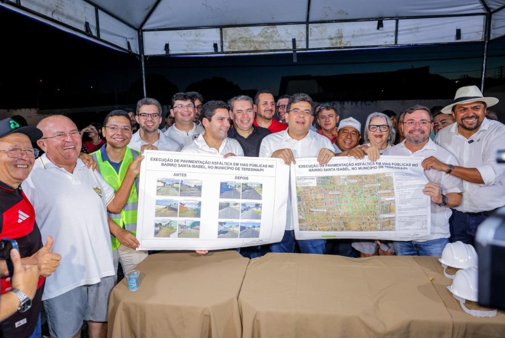 Imagem da Not&iacute;cia Governador vistoria novas ruas asfaltadas em Teresina e destaca pacote de R$ 300 milh�es em mobilidade na capital