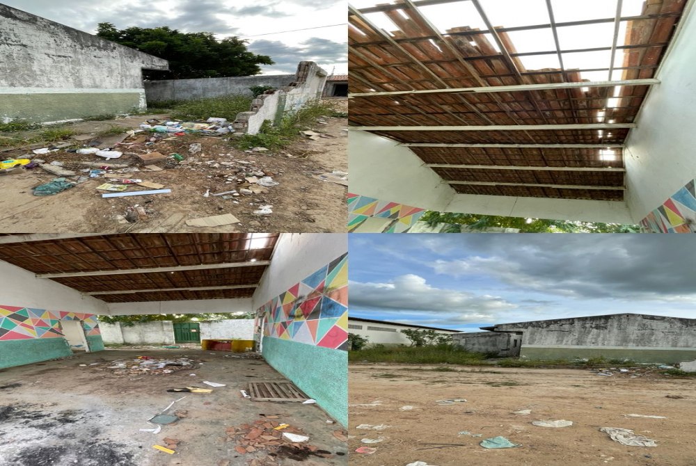 Escola da COHAB totalmente em ru�nas, em Ouricuri.