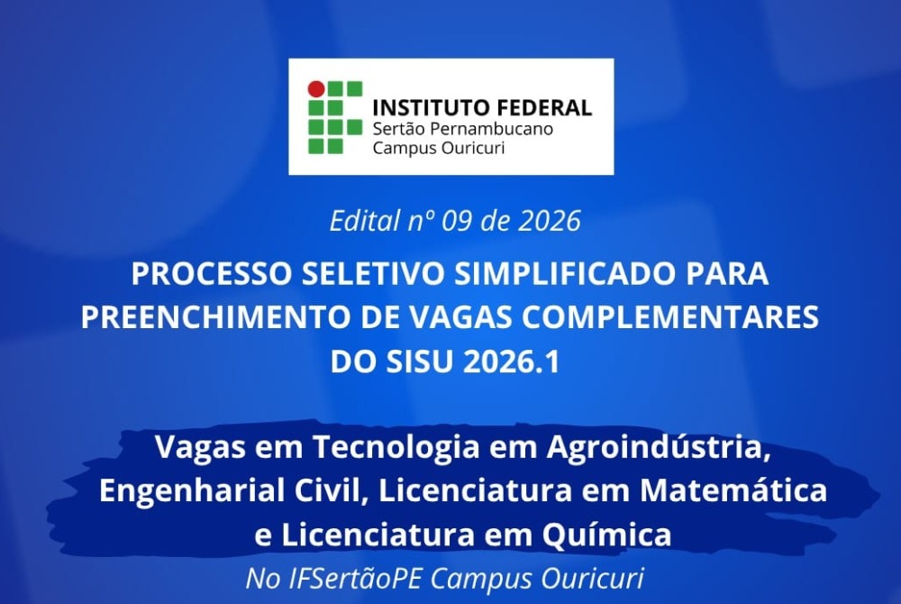 IFSert�o lan�a processo seletivo