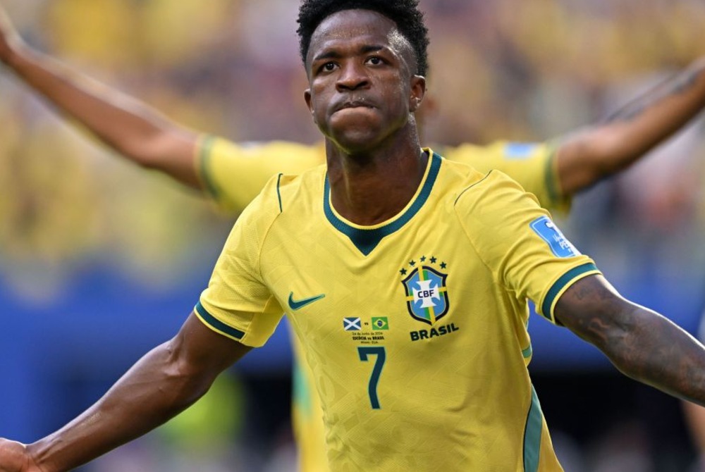 Vini Jr. brilha e Brasil se classifica em 1� com 3x0 sobre a Esc�cia