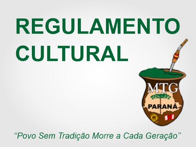 Regulamento Cultural