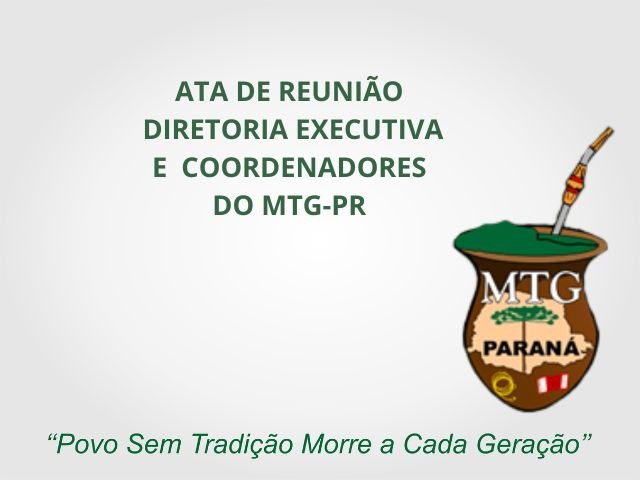 ATA DE REUNIO DA DIRETORIA EXECUTIVA E COORDENADORES DO MTG PR EM IVA DIA 29 OUTUBRO 2022.