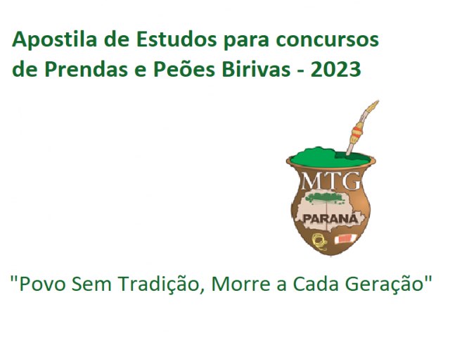 Apostila de Estudo para Concursos de Prendas e Pees Birivas - 2023