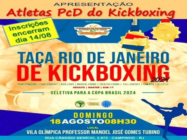 Taa Rio de Janeiro de Kickboxing categoria PCD