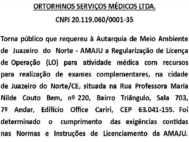 Requerimento de Regulariza��o de LO