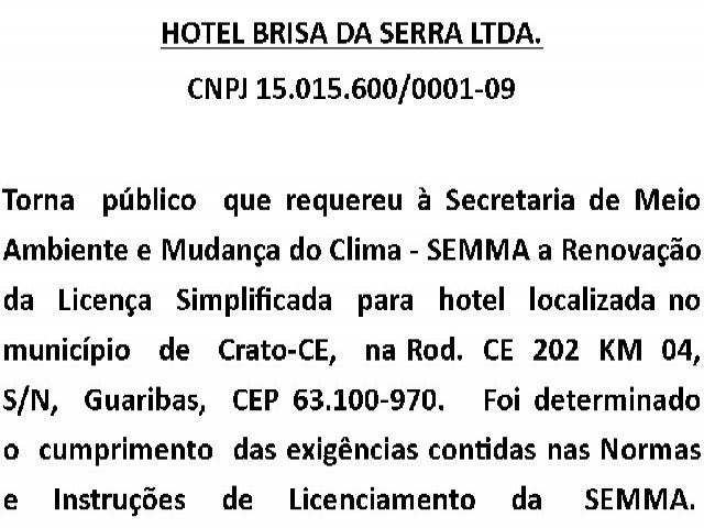 Requerimento de Renova��o da Licen�a Simplificada