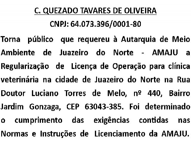 Requerimento de Regulariza��o de LO