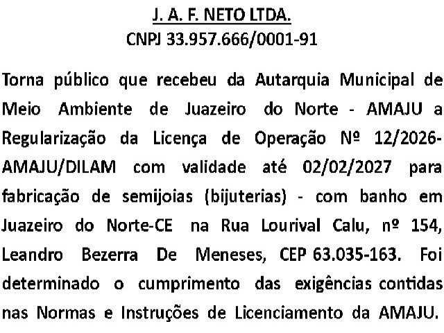 Recebimento de Regulariza��o de LO