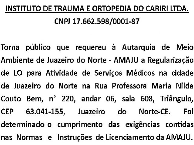 Requerimento de Regulariza��o de LO