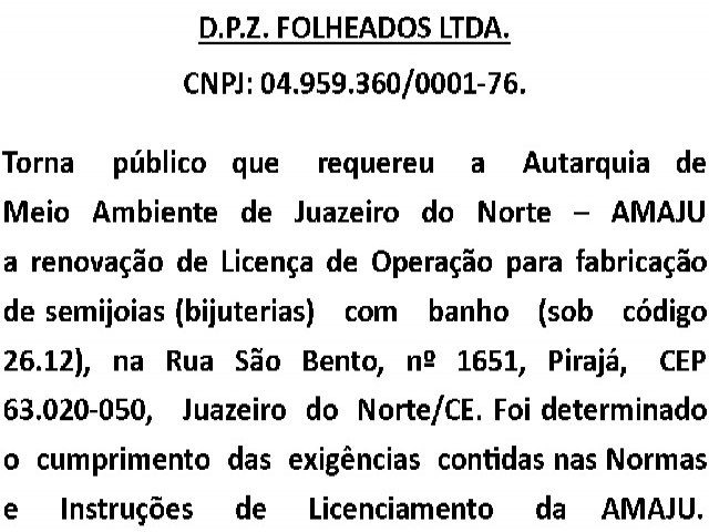 Requerimento de Renova��o de LO
