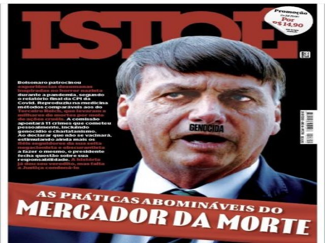 Revista “Isto É” retrata Bolsonaro como Hitler em capa