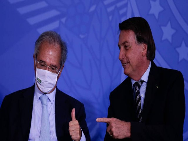‘A gente vai sair junto’, afirma Bolsonaro ao lado de Guedes