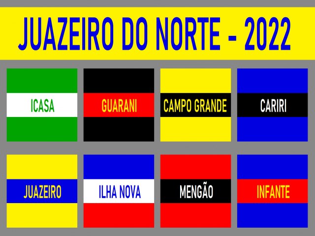 AGENDA DOS PRINCIPAIS TIMES DE JUAZEIRO DO NORTE PARA 2022
