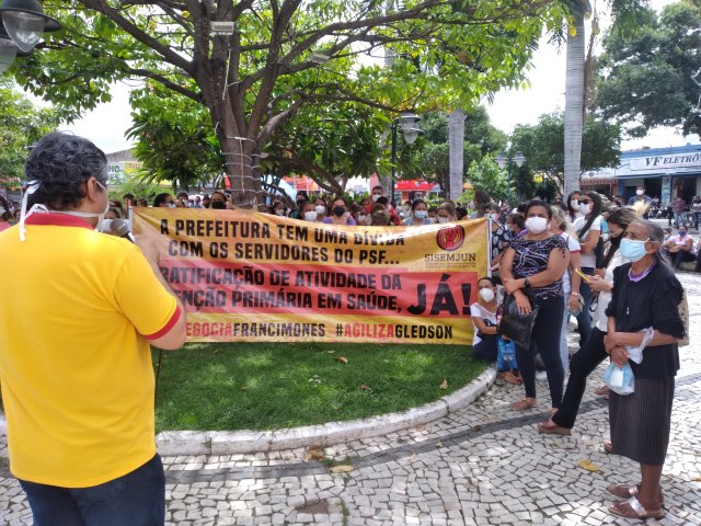 Manifestação de grevistas dá resposta ao governo Glêdson Bezerra (PODE/PSD)