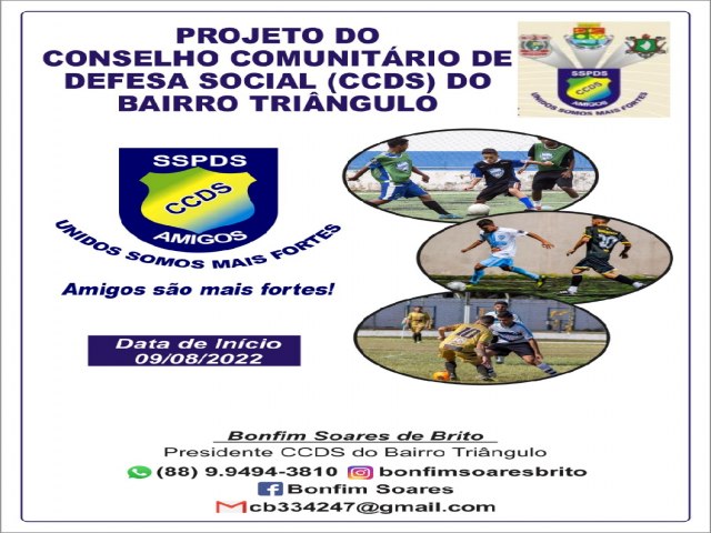 CCDS do Triângulo, em Juazeiro do Norte/CE, implanta projeto desportivo de inclusão social