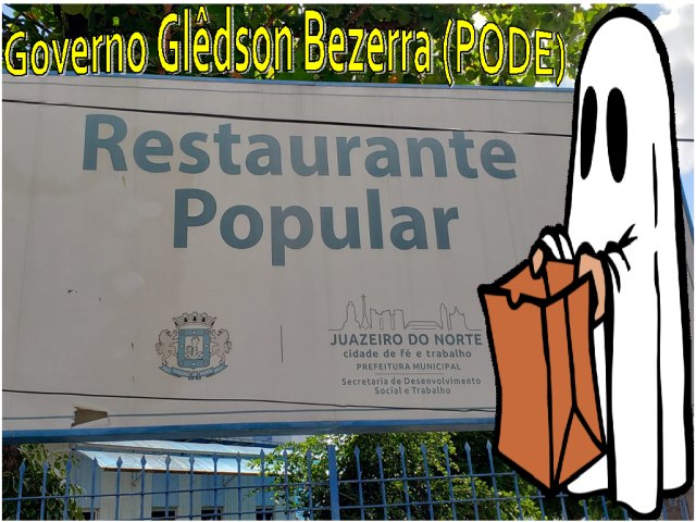Restaurante Popular de Juazeiro do Norte/CE fechado tem coordenadora recebendo mensalmente