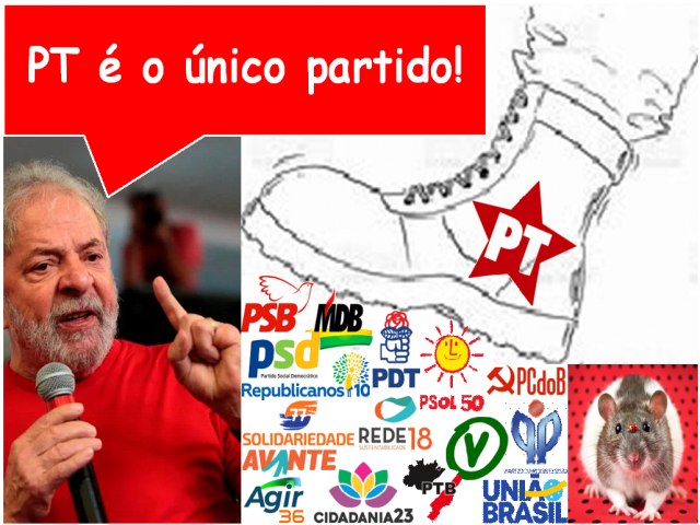 Lula dá o recado para aliados: O ÚNICO PARTIDO É O PT!